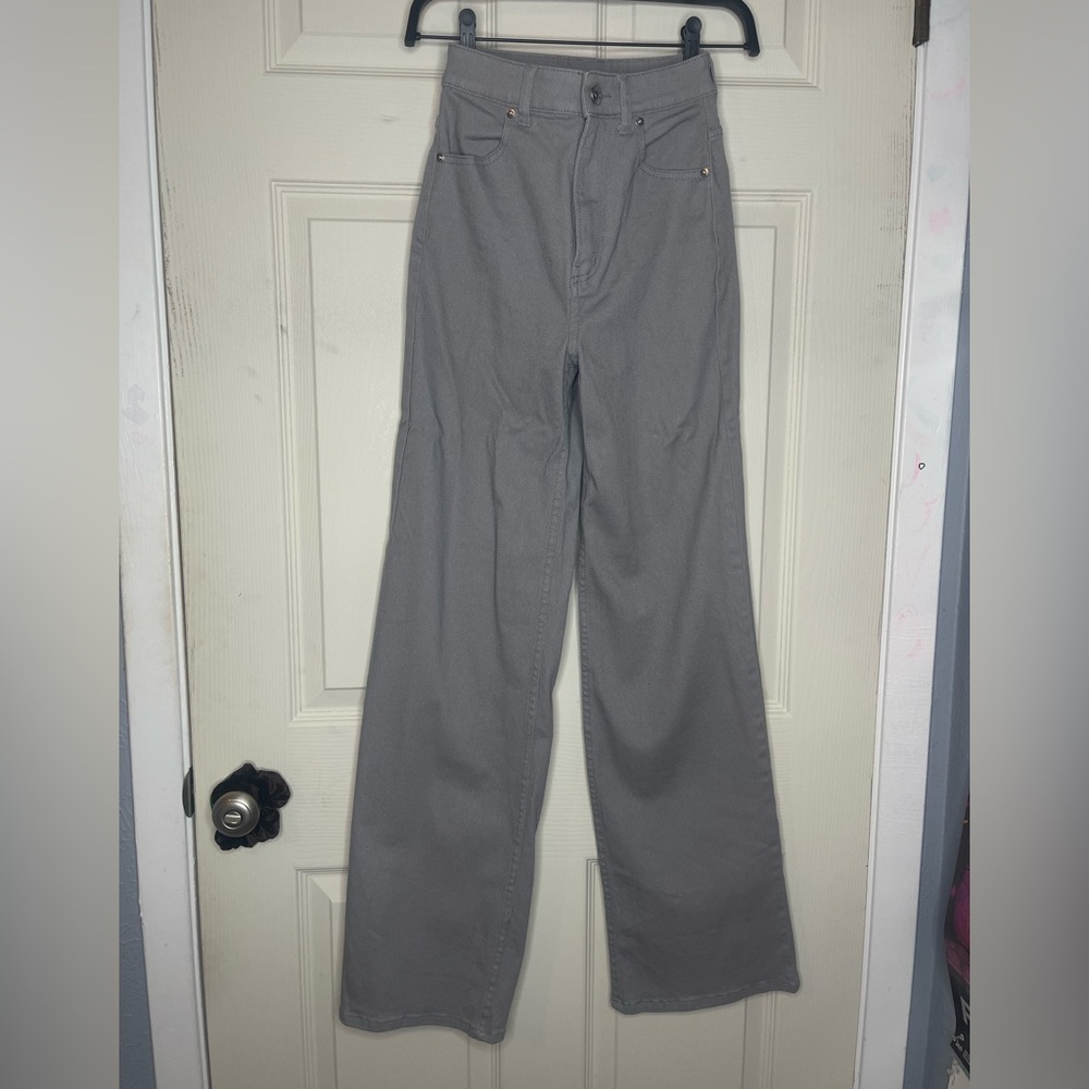 H&M Women's Flare Jeans in Charcoal
